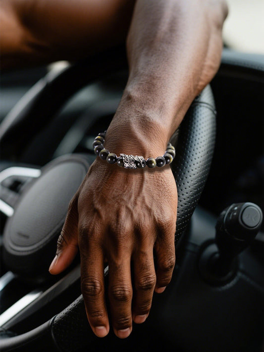 Golden Sheen Obsidian Bracelet