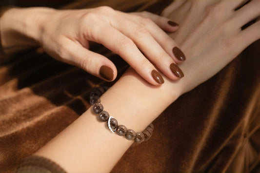 Natural Smoky Quartz Bracelet for Anxiety Relief