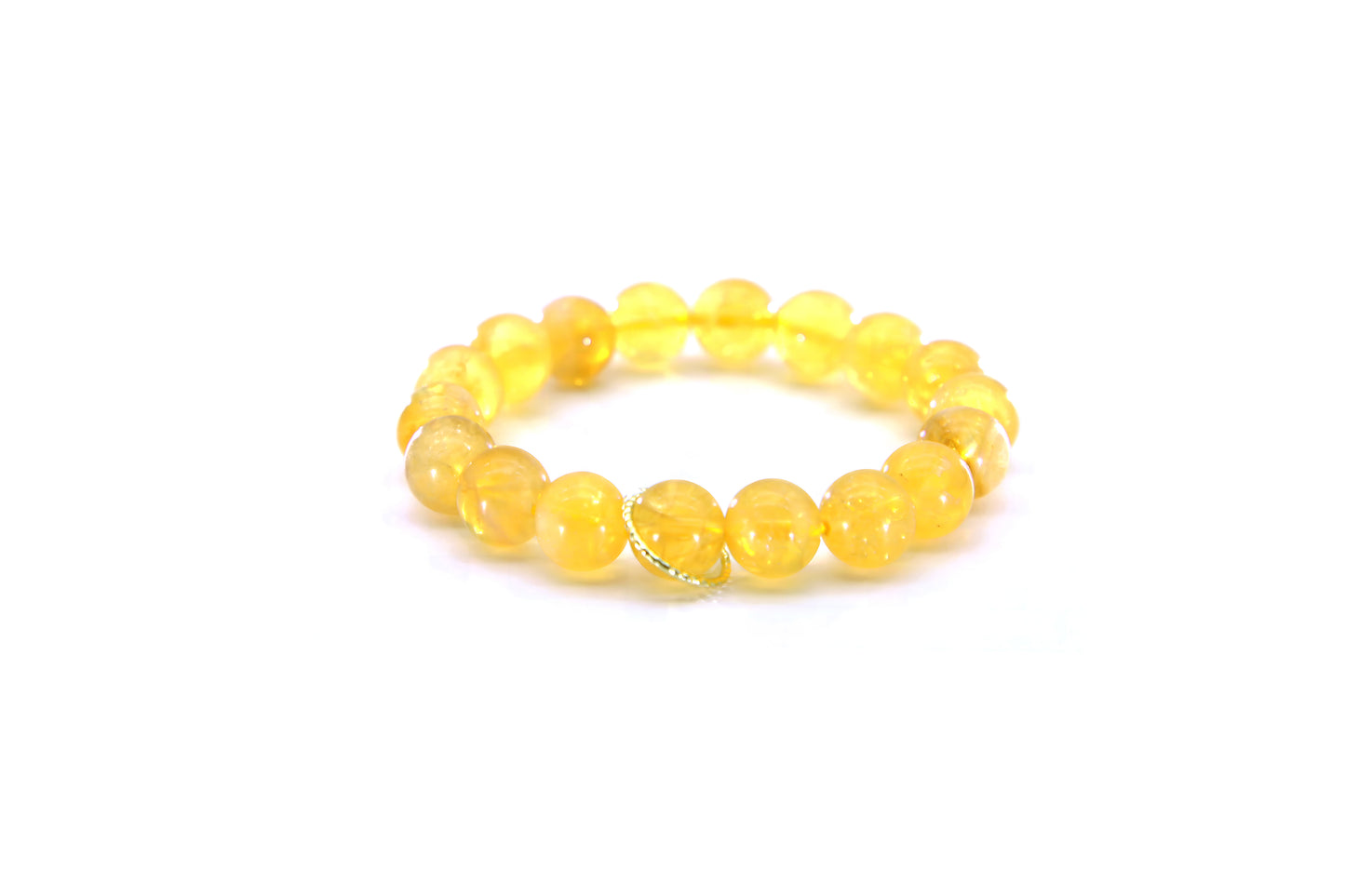 Natural High-Grade Yellow Azeztulite Bracelet for Amplify Energy