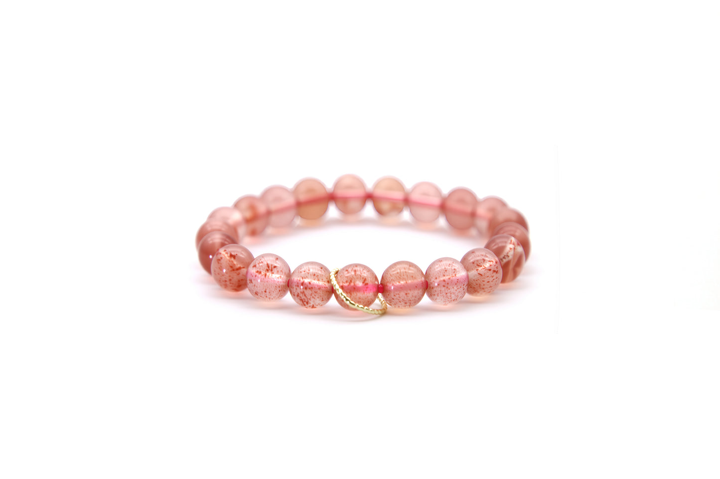 Natural Strawberry Quartz Bracelet for Confidence Boost
