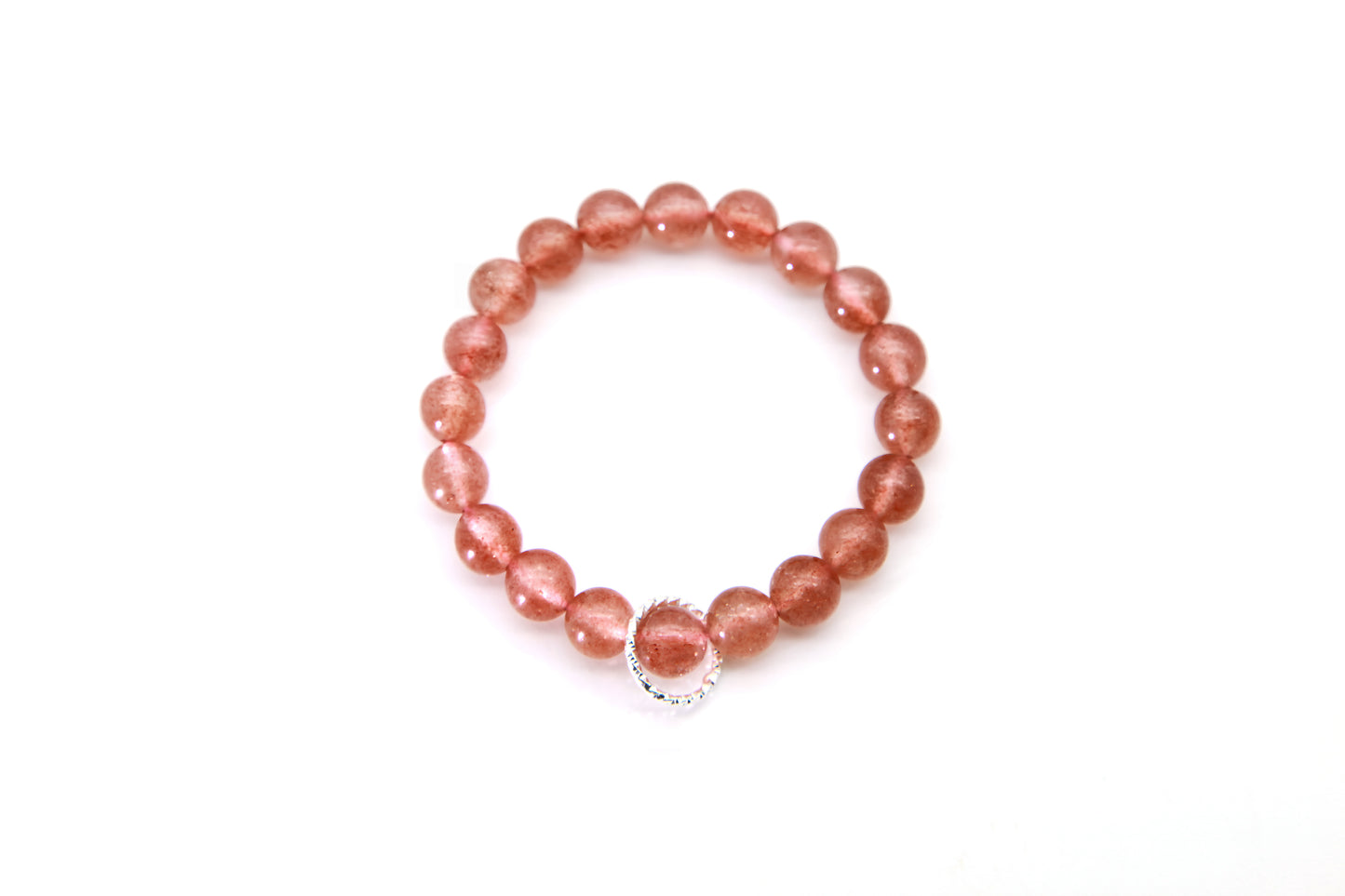 Natural Strawberry Quartz Bracelet for Confidence Boost