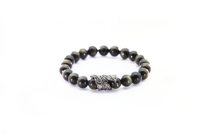 Golden Sheen Obsidian Bracelet