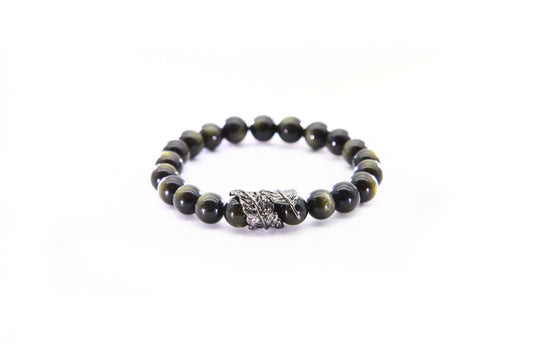 Golden Sheen Obsidian Bracelet