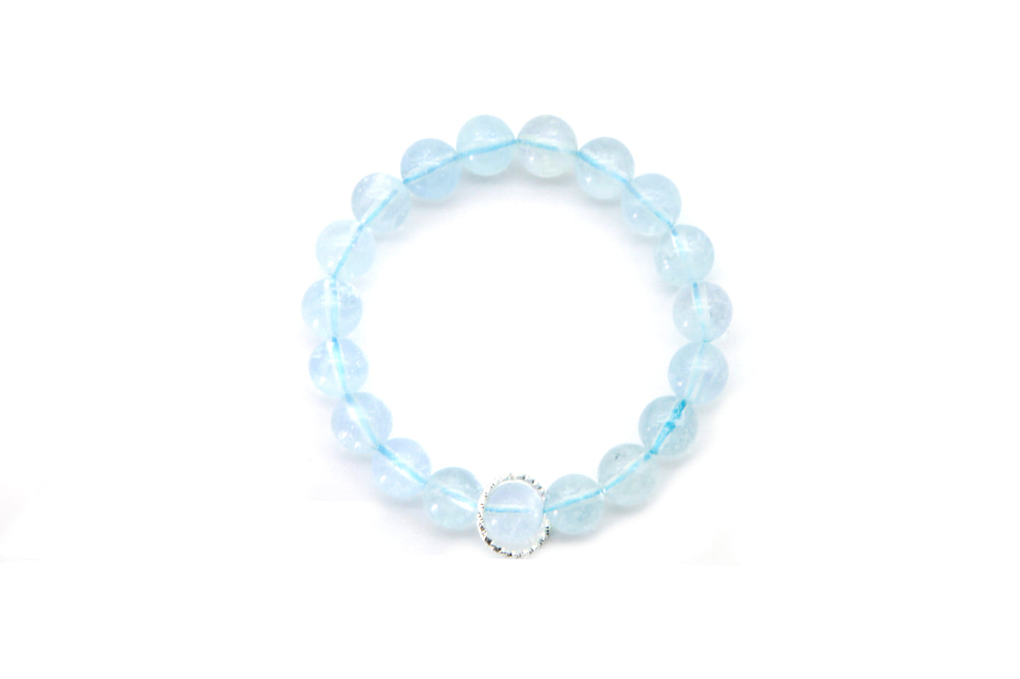 Natural High-Grade Light Aquamarine Bracelet for Calmness