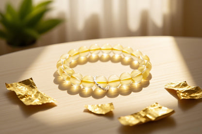 Natural High-Grade Brazilian Citrine Bracelet for Wealth Attraction