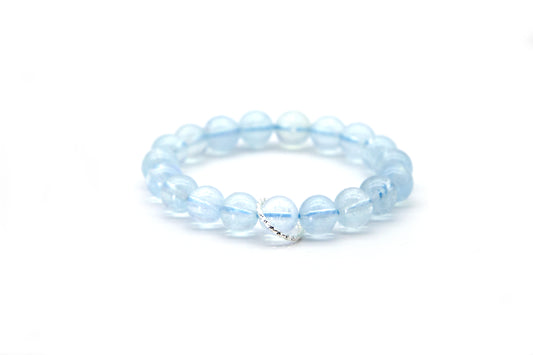 Natural High-Grade Light Aquamarine Bracelet for Calmness