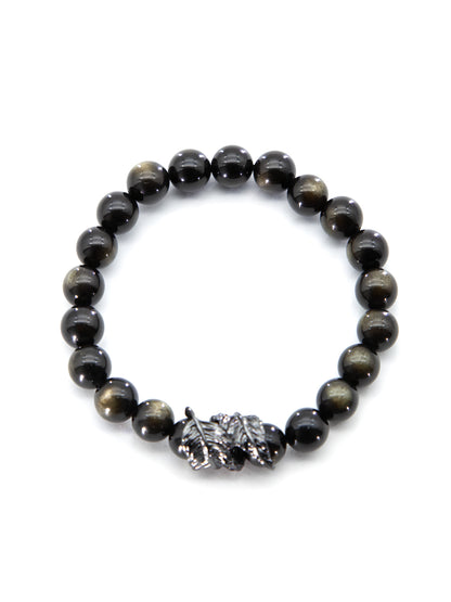 Golden Sheen Obsidian Bracelet