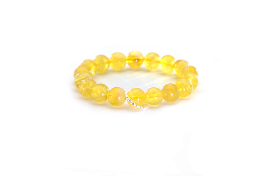 Natural High-Grade Yellow Azeztulite Bracelet for Amplify Energy