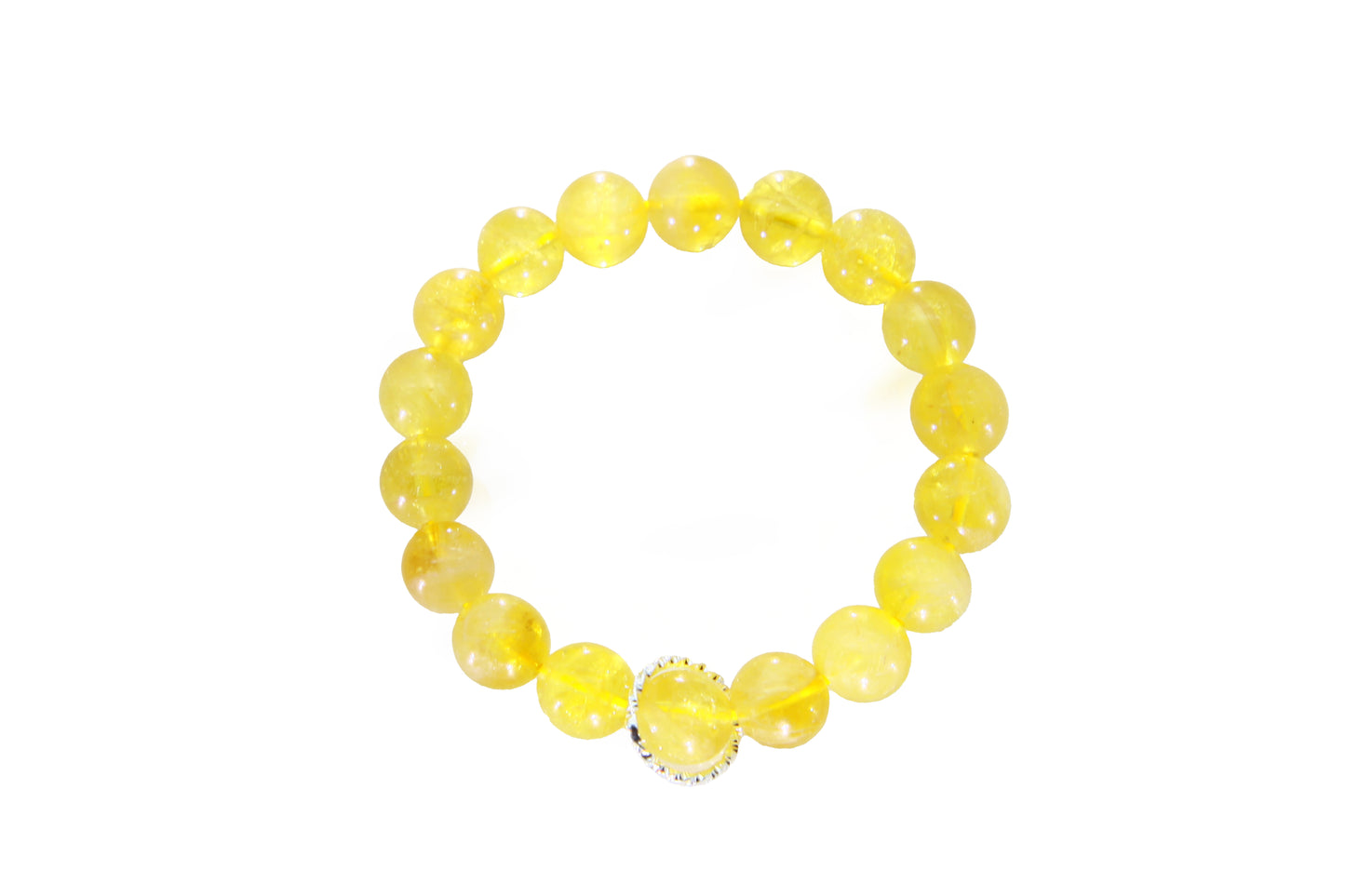 Natural High-Grade Yellow Azeztulite Bracelet for Amplify Energy